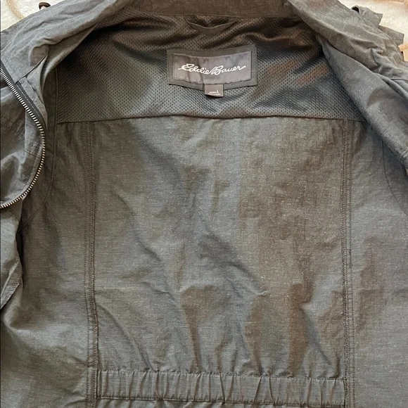 Eddie Bauer Women's Charcoal Hooded Vest, L - Picture 7 of 12